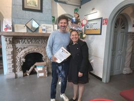 IH Mexico City - Sprachschul vor dem Kamin